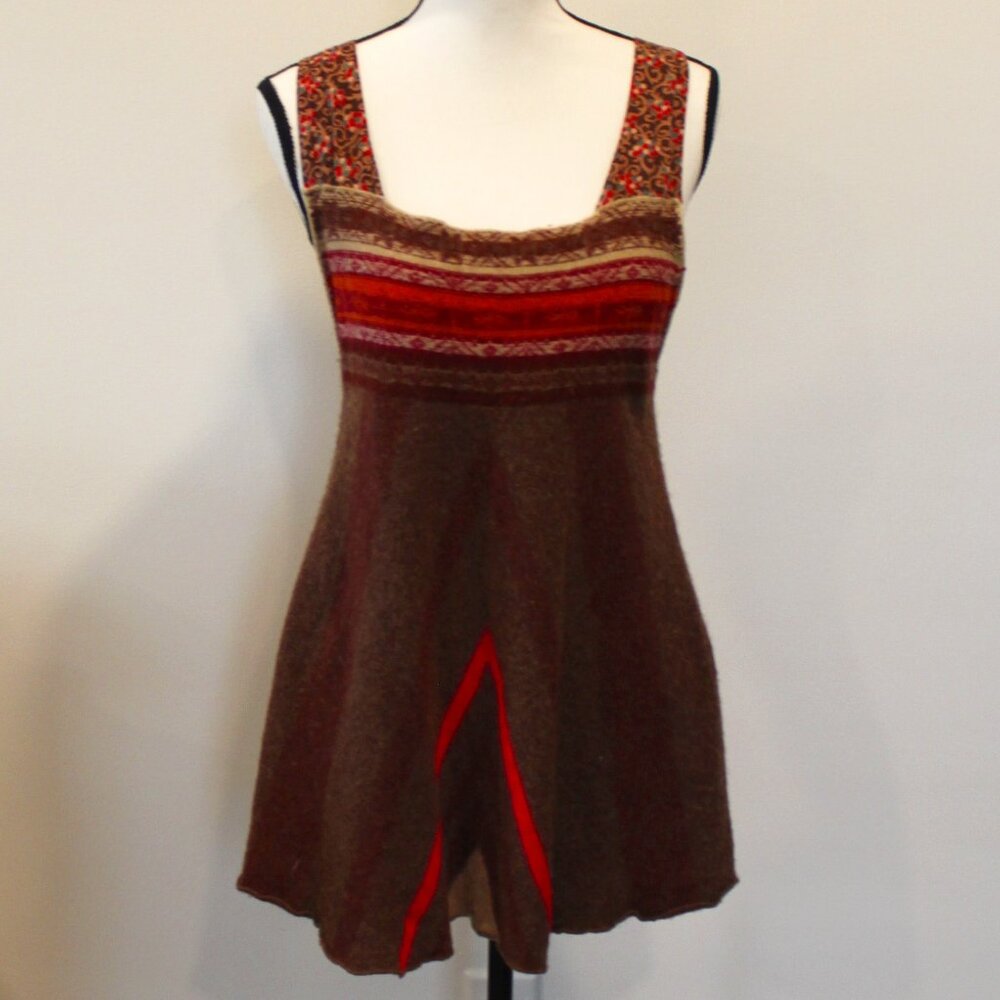 Free People Floral/Wool Tank Top Size Medium